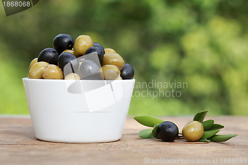 Image of Green and black olives