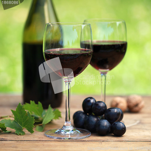 Image of Red wine in glasses