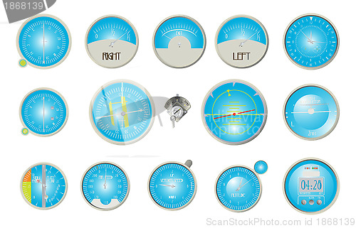 Image of Aircraft dashboard instruments