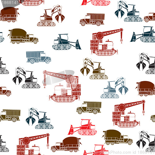 Image of Construction vehicles pattern