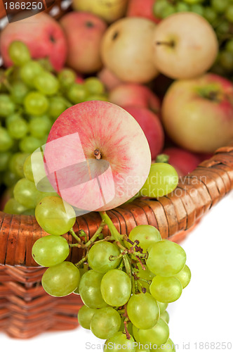 Image of apples and grapes