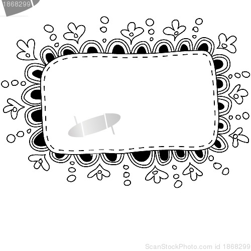 Image of Hand made doodle frame