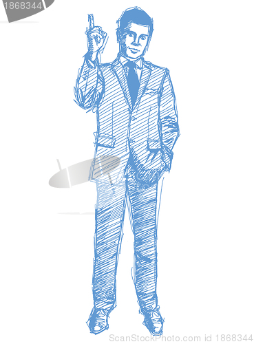 Image of Sketch male in suit