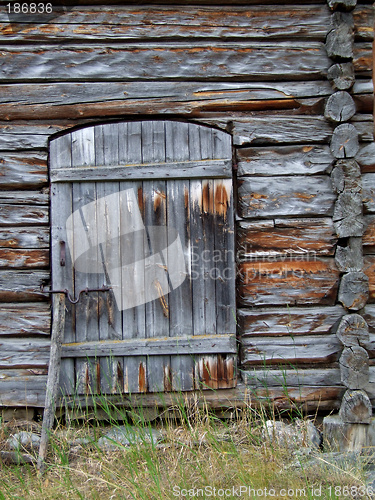 Image of Wooden door in an old cottage