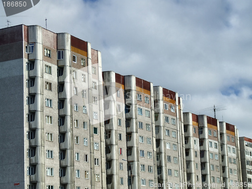 Image of Old residential communistic skyscrapers