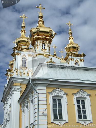 Image of Beautiful church with golden domes