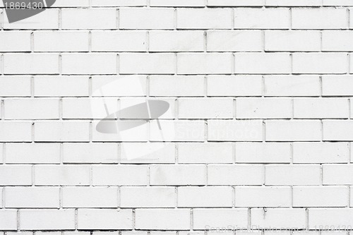 Image of White brick wall, perfect as a background