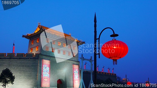 Image of Ancient city wall of Xian China