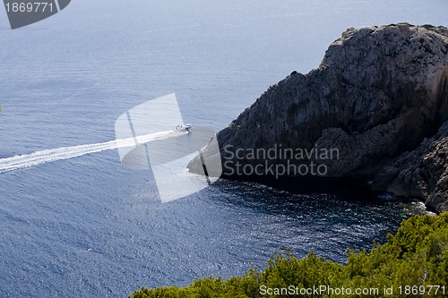 Image of blue sea and blue sky holidays vacation summer meditteranean 