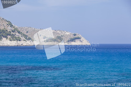 Image of blue sea and blue sky holidays vacation summer meditteranean 