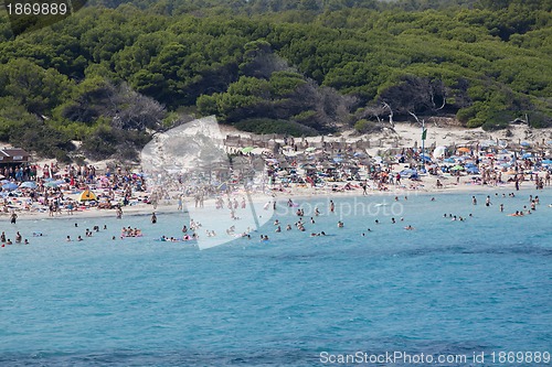 Image of blue sea and blue sky holidays vacation summer meditteranean 