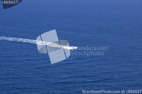 Image of blue sea and blue sky holidays vacation summer meditteranean 