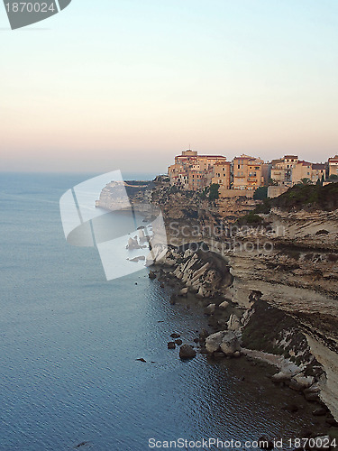 Image of Bonifacio at dawn, Corsica, France