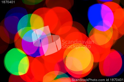 Image of Out of Focus Christmas Lights