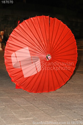 Image of Red Japanese umbrella