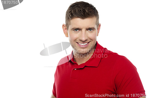 Image of Casual portrait of cheerful young man