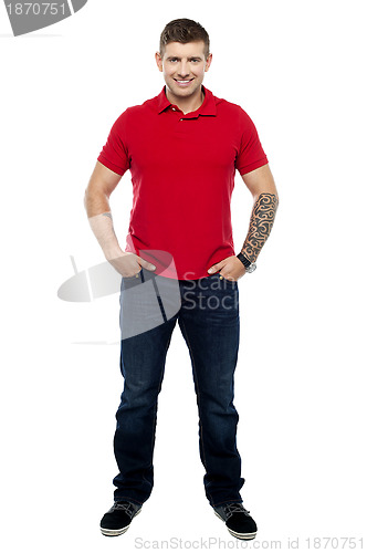 Image of Stylish portrait of trendy young guy