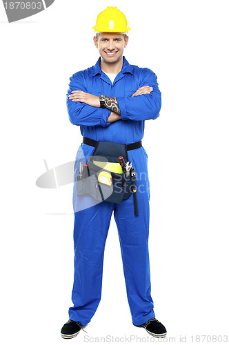 Image of Confident young industrial contractor