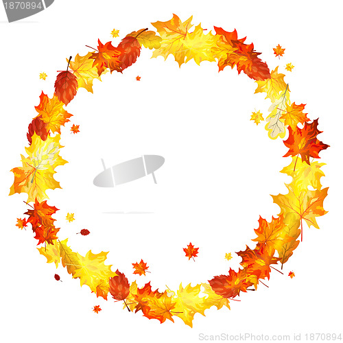 Image of maple leaves wreath