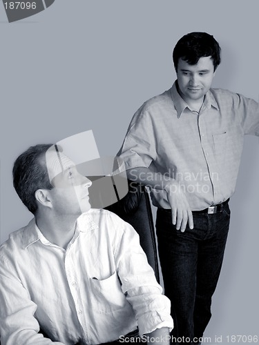 Image of Businessmen talking