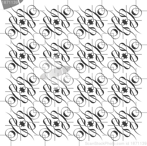 Image of Seamless pattern and design elements, vector