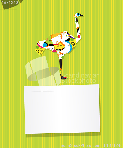 Image of Ostrich card