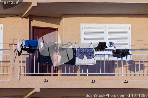 Image of Laundry Drying in the Balcony