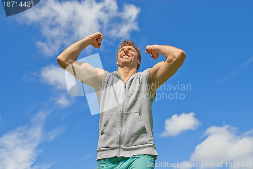 Image of Energetic and happy young man 