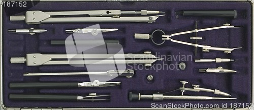 Image of Case of drawing instruments