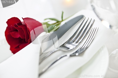 Image of Romantic dinner setting