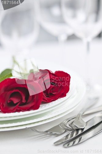 Image of Romantic dinner setting