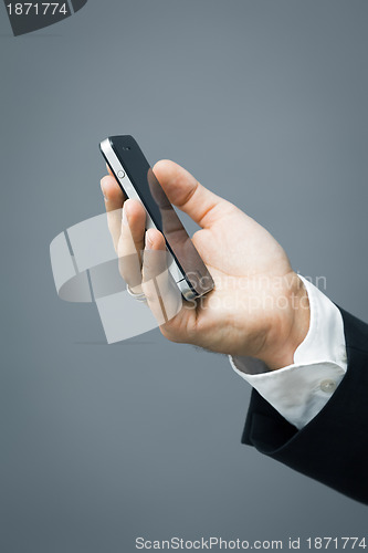 Image of business man mobile phone