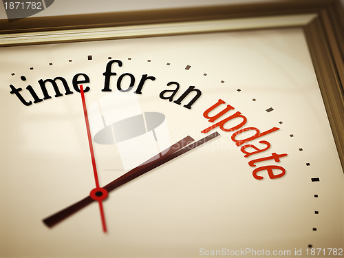 Image of time for an update