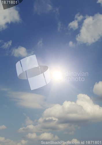 Image of clouds and sun