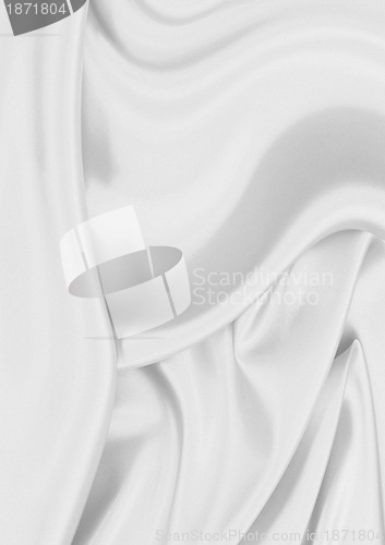 Image of Smooth elegant white silk