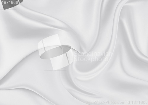 Image of Smooth elegant white silk