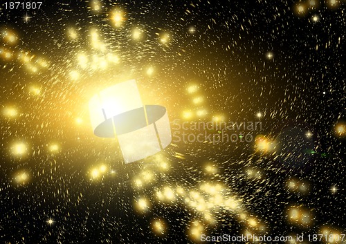 Image of galaxy in a free space