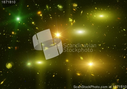 Image of galaxy in a free space