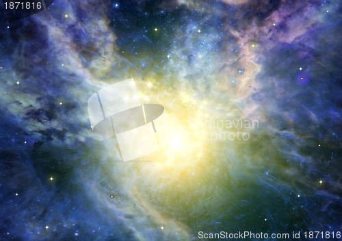 Image of galaxy in a free space