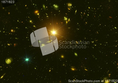 Image of galaxy in a free space