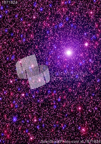 Image of galaxy in a free space