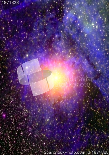 Image of galaxy in a free space