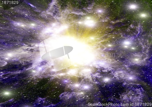 Image of galaxy in a free space