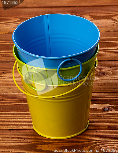 Image of Colour Tin Buckets