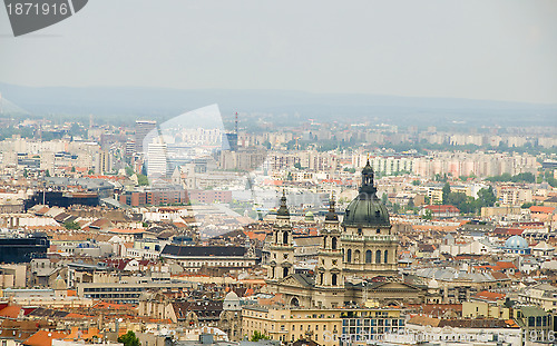 Image of cityscape  Budapest Hungary with St. Stephen's Cathedral 