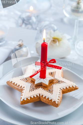 Image of Christmas gingerbread candle