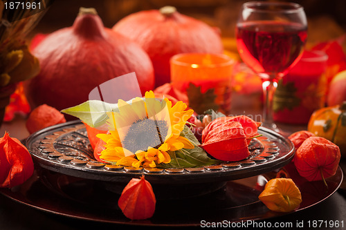 Image of Autumn place setting