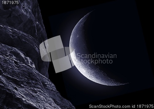 Image of moon half