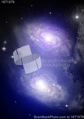 Image of galaxy in a free space