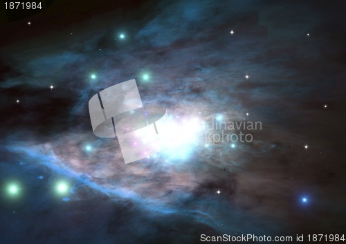 Image of galaxy in a free space